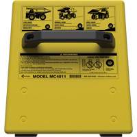 Cale de roue ultra-robuste pour l'exploitation mini&egrave;re Checkers Safety sans support, PEHD, Jaune, 14-1/2" la x 17-1/2" p x 16" h Mukwa Safety Services