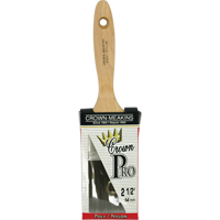 Crown Pro Angular Paint Brush, Poly/Nylon, Wood Handle, 2-1/2" Width Mukwa Safety Services