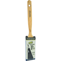 Crown Pro Straight Paint Brush, Bristle, Wood Handle, 1-1/2" Width Mukwa Safety Services