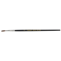 Black Pointed Bristle Artist Brush, 2.1 mm Brush Width, Camel Hair, Wood Handle Mukwa Safety Services