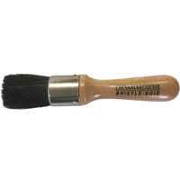 Stencil Brush, Natural Bristles, Wood Handle, 1" Width Mukwa Safety Services