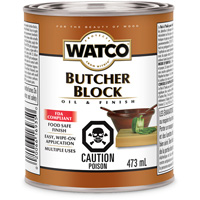 Watco&reg; Butcher Block Oil & Finish, 473 ml, Clear, Transparent Mukwa Safety Services