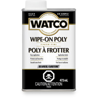 Watco&reg; Wipe-on Poly Stain, 473 ml, Clear, Gloss Mukwa Safety Services