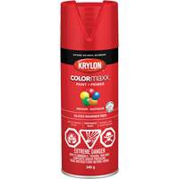 COLORmaxx Paint + Primer, Banner Red, Gloss, 12 oz., Aerosol Can Mukwa Safety Services