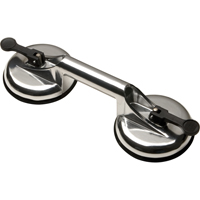 Manually Operated Hand Vacuum Cups - Double Handcup, 66 lbs. Capacity, 4-5/8", Lever, 13" Handle Length Mukwa Safety Services