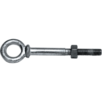 Eye Bolts, 3/8" Dia., 2-1/2" L, Galvanized, 1200 lbs. (0.6 tons) Capacity Mukwa Safety Services