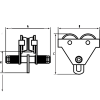 Chariots ajustables, 1000 lb (0,5 tonne) Mukwa Safety Services
