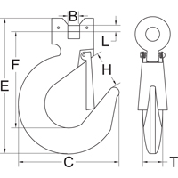 Clevis Slip Hook with Latch - Grade 70 Mukwa Safety Services