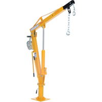 Winch Operated Truck Jib Crane, 1000 lbs. (0.5 tons) Capacity, 86-1/2" Max. Clearance Mukwa Safety Services