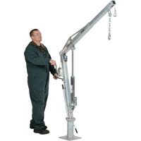 Winch Operated Truck Jib Crane, 500 lbs. (0.25 tons) Capacity, 99" Max. Clearance Mukwa Safety Services