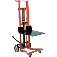 Hydraulic Platform Lift Stacker, Foot Pump Operated, 750 lbs. Capacity, 54" Max Lift Mukwa Safety Services