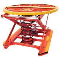 Spring Operated Pallet Positioner and Leveler, 43-1/2" L x 43-1/2" W, 4500 lbs. Cap. Mukwa Safety Services