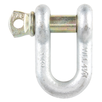 Screw Pin Chain Shackle, 3/8", Screw Pin, Hot Dip Galvanized Mukwa Safety Services