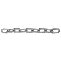 Straight Link Chain, Low Carbon Steel, 1/8" x 1000' (304.8 m) L, Grade 30, 400 lbs. (0.2 tons) Load Capacity Mukwa Safety Services