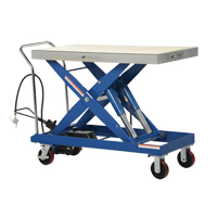 Table &eacute;l&eacute;vatrice &agrave; ciseaux hydraulique pneumatique, Acier, 47-1/2" lo x 24" la, Cap. 2000 lb Mukwa Safety Services
