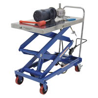 Table &eacute;l&eacute;vatrice &agrave; ciseaux hydraulique pneumatique, Acier, 35-1/2" lo x 20" la, Cap. 800 lb Mukwa Safety Services