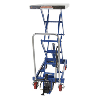 Table &eacute;l&eacute;vatrice &agrave; ciseaux hydraulique pneumatique, Acier, 35-1/2" lo x 20" la, Cap. 800 lb Mukwa Safety Services