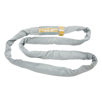 Polyester Round Sling, Grey, 4" W x 6' L, 32000 lbs. Vertical Load Mukwa Safety Services