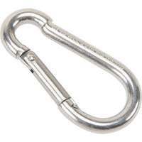 Stainless Steel Snap Hook, 220 lbs (0.11 tons) Working Load Limit, 3/16" Size, 5/16" Eye Mukwa Safety Services