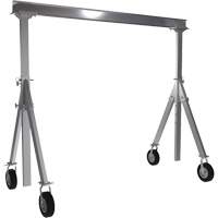 Adjustable Aluminum Gantry Crane, 10' L, 1500 lbs. (0.75 tons) Capacity Mukwa Safety Services