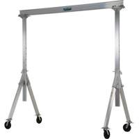 Adjustable Aluminum Gantry Crane, 8' L, 2000 lbs. (1 tons) Capacity Mukwa Safety Services
