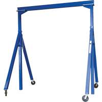 Adjustable Steel Gantry Crane, 10' L, 2000 lbs. (1 tons) Capacity Mukwa Safety Services