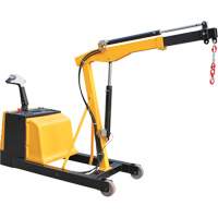 Electric Powered Floor Crane, 8.8' Lift, 1500 lbs. (0.75 tons), 44-1/4" Arm, 62-1/4" H Mukwa Safety Services