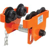 Adjustable Trolley with Safety Plates, 1000 lbs. (0.5 tons) Capacity, 2-5/16" - 4-14/16" Mukwa Safety Services