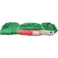 Polyester Round Sling, Green, 12' L, 6000 lbs. Vertical Load Mukwa Safety Services