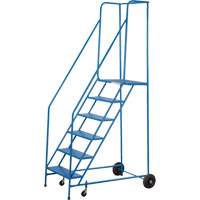 CSA-Certified Rolling Step Ladder, 6 Steps, 22" Step Width, 55" Platform Height, Steel Mukwa Safety Services