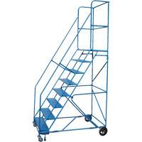 CSA-Certified Rolling Step Ladder with Locking Step, 8 Steps, 30" Step Width, 72" Platform Height, Steel Mukwa Safety Services