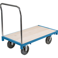 Chariot &agrave; plateforme robuste, 48" lo x 24" la, Capacit&eacute; de 2500 lb, Roues en Nylon Mukwa Safety Services