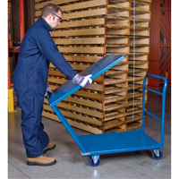 Chariots &agrave; tablettes/plateforme, Acier, 24" la x 36" p x 40" h, Capacit&eacute; de la plateforme 1300 lb Mukwa Safety Services