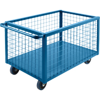 Wire Mesh Box Truck, Steel, 51" L x 24" W x 31.5" H, 16 cu. ft. Volume, 1200 lbs. Capacity Mukwa Safety Services