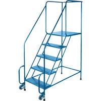 Tilt-N-Roll Ladders, Steel, 5 Steps, 22" Wide, 24" D x 47" H Top Step Mukwa Safety Services
