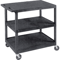 Utility Cart, 3 Tiers, 18" x 34" x 24", 400 lbs. Capacity Mukwa Safety Services