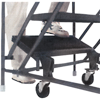 Slope Rolling Ladder, 9 Steps, Anti-Skid, 50° Incline, 90" High Mukwa Safety Services