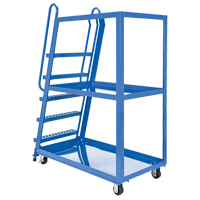 Chariot &agrave; cueillette, Acier, 27-7/8" la x 56-1/8" p, 3 tablettes, Capacit&eacute; 1000 lb Mukwa Safety Services