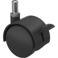 Roulette &agrave; roue double (s&eacute;ries 300/400), Pivotant avec frein, Diam&egrave;tre 2" (51 mm), Capacit&eacute; 75 lb (34 kg) Mukwa Safety Services