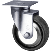 Heavy-Duty Caster, Swivel, 4" (101.6 mm), Neoprene, 500 lbs. (227 kg.) Mukwa Safety Services
