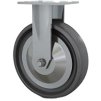Heavy-Duty Caster, Rigid, 8" (203.2 mm), Solid Elastomer, 1000 lbs. (453.6 kg.) Mukwa Safety Services