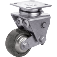 Heavy-Duty Caster, Swivel, 4" (101.6 mm), Solid Elastomer, 900 lbs. (408 kg.) Mukwa Safety Services