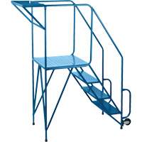 Mechanics/Maintenance Rolling Ladder, Steel, 4 Steps, 38" Platform Height Mukwa Safety Services
