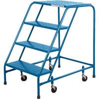 CSA Rolling Step Ladder, 4 Steps, 22" Step Width, 37" Platform Height, Steel Mukwa Safety Services