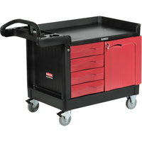 Armoires mobiles & centres de travail Trademaster, 4 tiroirs, 49" lo x 26-1/4" la x 38" h, Noir Mukwa Safety Services
