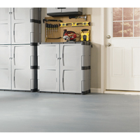 Heavy-Duty Cabinet, Plastic, 37" H x 36" W x 18" D, Mica and Charcoal Mukwa Safety Services