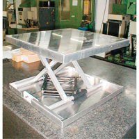 Lift-Tool Table Top Scissor Lift, 23" L x 22" W, Aluminum, 300 lbs. Capacity Mukwa Safety Services