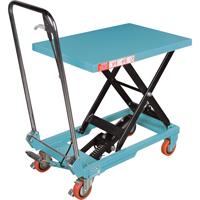 Heavy-Duty Hydraulic Scissor Lift Table, 27-1/2" L x 17-3/4" W, Steel, 330 lbs. Capacity Mukwa Safety Services