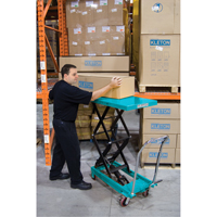Heavy-Duty Hydraulic Scissor Lift Table, 27-1/2" L x 17-3/4" W, Steel, 330 lbs. Capacity Mukwa Safety Services