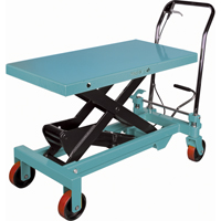 Heavy-Duty Hydraulic Scissor Lift Table, 39-3/8" L x 20-1/8" W, Steel, 1650 lbs. Capacity Mukwa Safety Services
